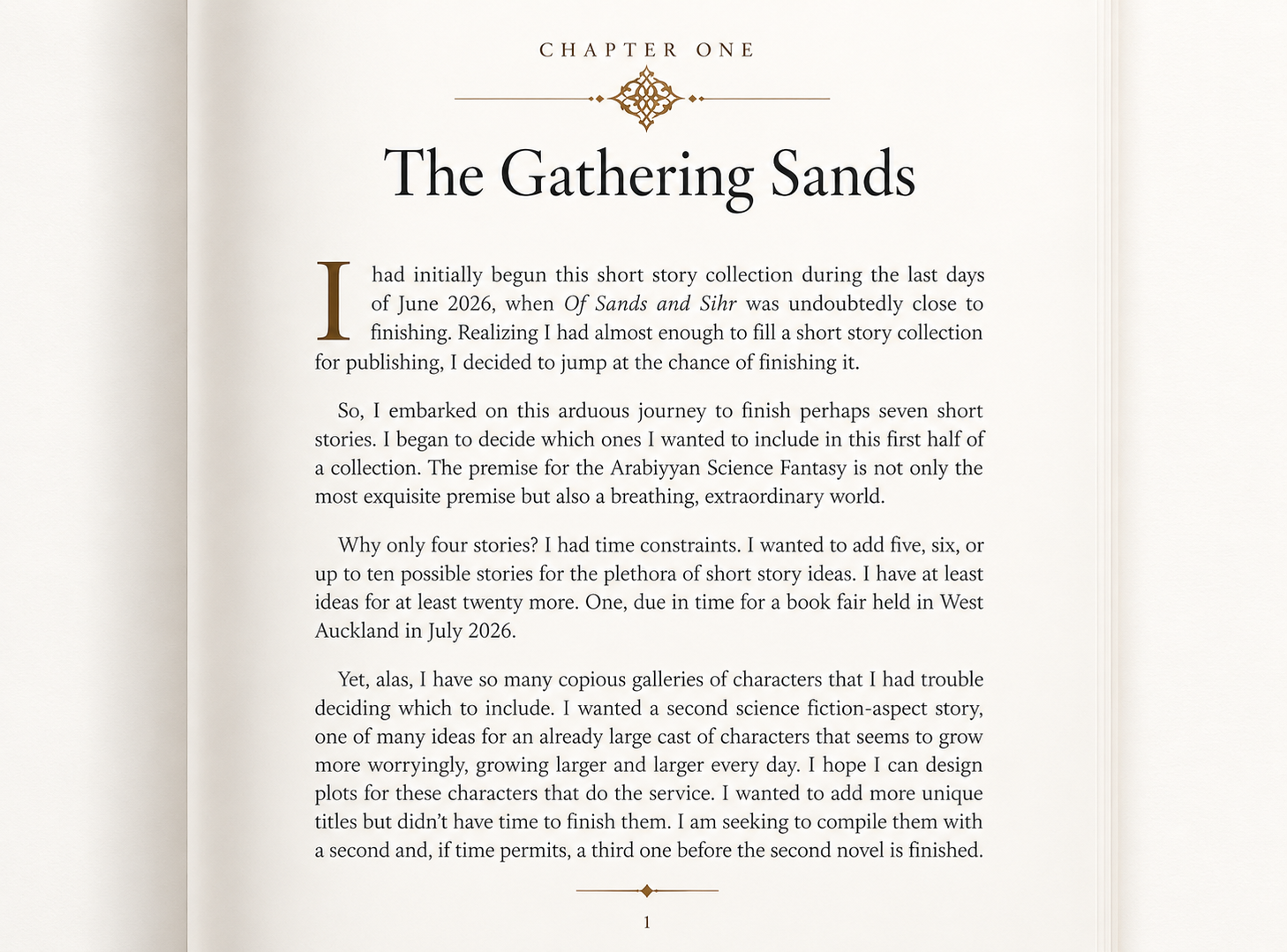 Professionally designed chapter opening