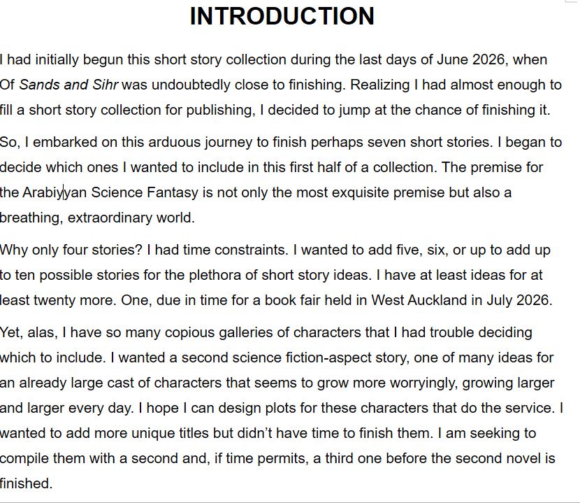 Manuscript before professional typesetting
